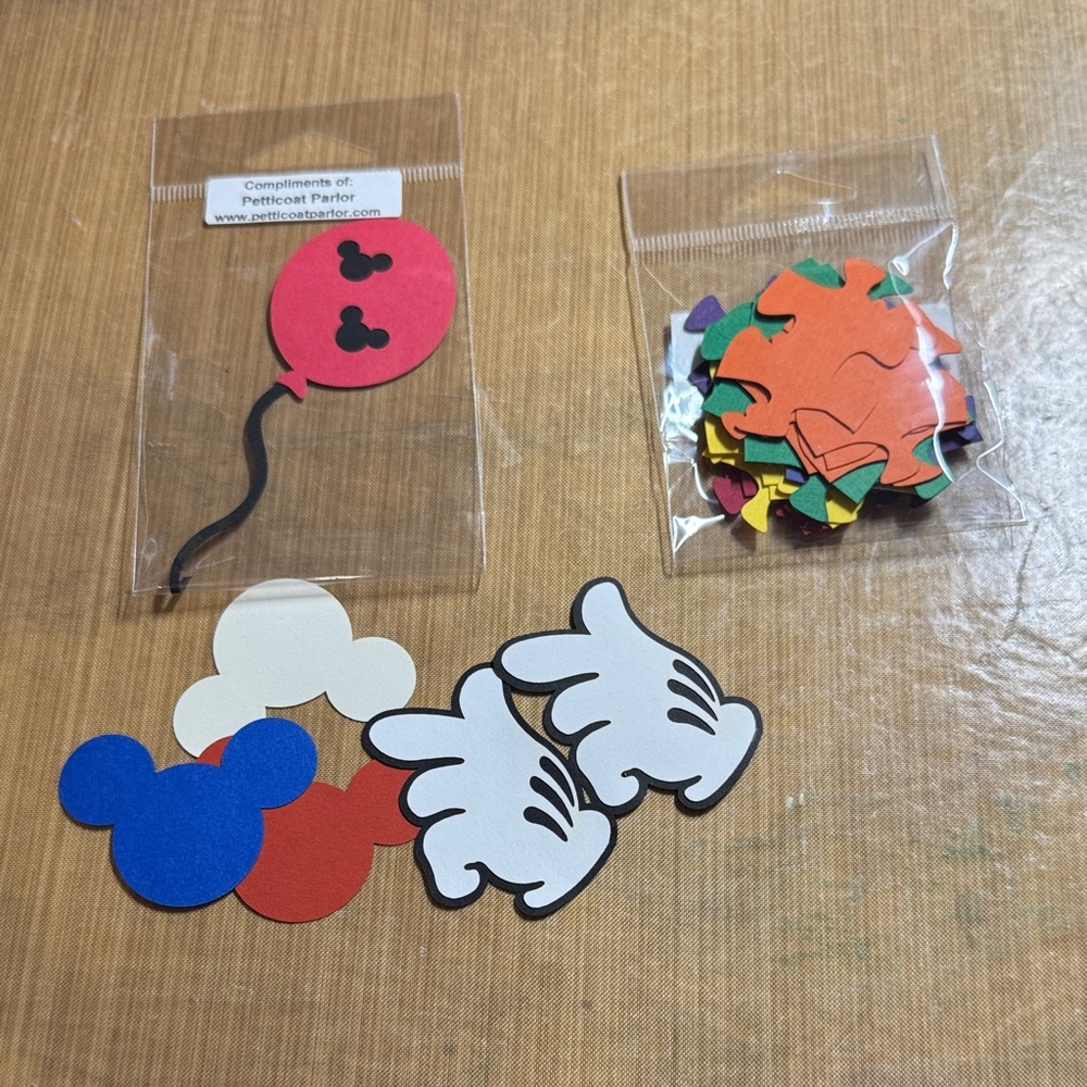 Mickey-Inspired Foam Sticker Set - Blue Red White Orange Green Purple